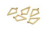 Brass Diamond Charm, 24 Raw Brass Diamond Charms With 1 Loop (19x12x1mm) A3081