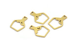 Brass Carafe Charm, 24 Raw Brass Carafe Charms With 1 Hole (18x13x1mm) A3073