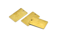 Brass Rectangle Connector, 24 Raw Brass Rectangle Stamping Blanks, Pendants (25x15x0.80mm) A0771