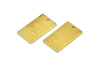 Brass Rectangle Connector, 24 Raw Brass Rectangle Stamping Blanks, Pendants (25x15x0.80mm) A0771