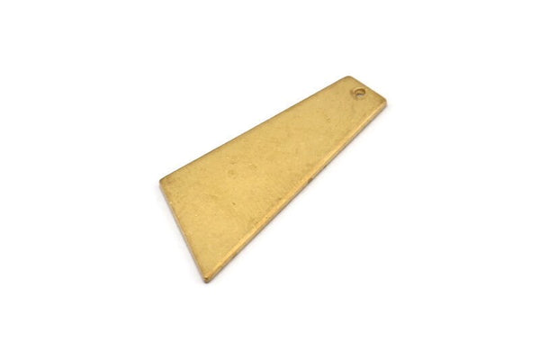 Pirinç Trapez Tılsım, 1 Delikli 8 Ham Pirinç Trapez Tılsım, Küpeler, Bulgular (34x16x7x1mm) D1045