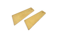Pirinç Trapez Tılsım, 1 Delikli 8 Ham Pirinç Trapez Tılsım, Küpeler, Bulgular (34x16x7x1mm) D1045