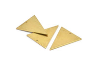 Brass Triangle Pendant, 6 Raw Brass Triangle Charms With 1 Hole, Earrings, Findings (32x27x1mm) D0675