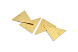 Brass Triangle Pendant, 6 Raw Brass Triangle Charms With 1 Hole, Earrings, Findings (32x27x1mm) D0675