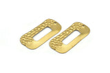 Brass Rectangle Charm, 12 Raw Brass Rectangle Charms With 1 Hole, Earrings, Findings (34x17x0.60mm) D1018