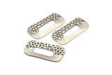 Gümüş Dikdörtgen Charm, 1 Delikli 8 Antik Gümüş Kaplama Pirinç Dikdörtgen Charm, Küpeler, Bulgular (34x17x0,60 mm) D1018 H1158