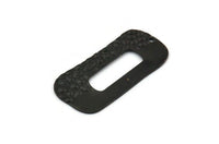 Black Rectangle Charm, 8 Oxidized Black Brass Rectangle Charms With 1 Hole, Earrings, Findings (34x17x0.60mm) D1018 S1113