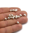 12 Antique Silver Plated Brass Ball Charms With 1 Loop (6mm) N0586 H0673