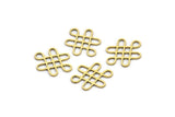 Pirinç Etnik Charm, 50 Ham Pirinç Etnik Motif Charm, Küpe Charm'ları (14x11x0,60 mm) A3099