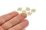 Pirinç Etnik Charm, 50 Ham Pirinç Etnik Motif Charm, Küpe Charm'ları (14x11x0,60 mm) A3099