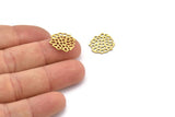 Brass Irregular Charm, 24 Raw Brass Irregular Charms Without Hole, Findings (16x15x0.60mm) A3101