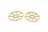 Brass Oval Charm, 50 Raw Brass Oval Charms, Earring Charms, Geometric Findings (18x14x0.60mm) A3086