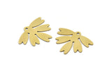 Brass Leaf Charm, 10 Raw Brass Leaf Charms With 1 Hole, Charm Pendants (25x20x0.60mm) A3119