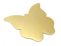 Brass Butterfly Blank, 2 Raw Brass Huge Butterfly Blank (60x62x0.80mm) D0243--c101