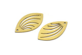 Brass Marquise Charm, 10 Raw Brass Marquise Charms With 1 Hole, Earrings, Pendants (28x16x0.60mm) A3124
