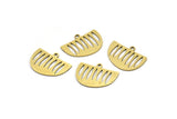 Semi Circle Charm, 24 Raw Brass Semi Circle Charms With 1 Loop, Pendant Charms (18x13x0.60mm) A3125
