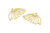Brass Dandelion Charm, 24 Raw Brass Taraxacum Charms With 1 Loop (24x16x0.60mm) A3160