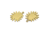 Brass Sun Charm, 12 Raw Brass Sun Charms With 1 Loop, Charm Pendants (19x15x0.60mm) A3166