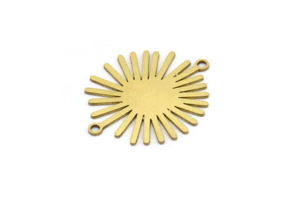 Pirinç Güneş Bağlantısı, 2 Döngülü 8 Ham Pirinç Güneş Bağlantısı, Charm Kolye Uçları (26x22x0,60 mm) A3139