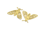Brass Butterfly Charm, 6 Raw Brass Butterfly Charms With 1 Loop, Earring Findings (26x35x0.60mm) A3838