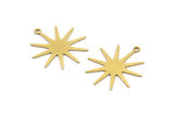 Brass Star Charm, 12 Raw Brass Star Charms With 1 Loop, Charm Pendants (26x24x0.60mm) A3235
