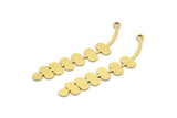 Brass Leaf Charm, 12 Raw Brass Leaf Charms With 1 Loop, Charm Pendants (41x7x0.60mm) A3260