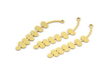 Brass Leaf Charm, 12 Raw Brass Leaf Charms With 1 Loop, Charm Pendants (41x7x0.60mm) A3260