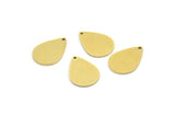 Brass Drop Charm, 24 Raw Brass Drop Charms With 1 Hole, Earrings, Findings (13x9x0.60mm) A3191