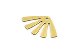 Brass Sun Charm, 12 Raw Brass Rising Sun Flag Shaped Charms With 1 Hole, Earring Findings (16x25x0.60mm) A3355