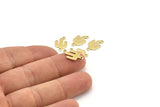Brass Cactus Charm, 24 Raw Brass Cactus Charms With 2 Hole (15x9x0.90mm) M03372