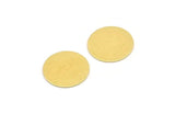 Brass Round Blank, 24 Raw Brass Stamping Blank, Stamping Tags (14x0.45mm) A3142