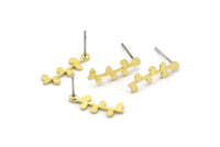Pirinç Yaprak Küpe, 12 Ham Pirinç Yaprak Küpe, Bulgular (18x6x1mm) A3530
