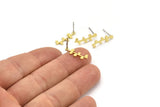 Pirinç Yaprak Küpe, 12 Ham Pirinç Yaprak Küpe, Bulgular (18x6x1mm) A3530