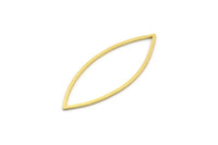 Brass Marquise Ring, 24 Raw Brass Marquise Ring, Connector, Charms (15x39x0.80mm) A3847