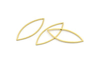 Brass Marquise Ring, 24 Raw Brass Marquise Ring, Connector, Charms (15x39x0.80mm) A3847
