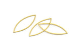 Brass Marquise Ring, 24 Raw Brass Marquise Ring, Connector, Charms (15x39x0.80mm) A3847