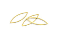 Brass Marquise Ring, 24 Raw Brass Marquise Ring, Connector, Charms (13x36x0.80mm) A3848