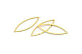 Brass Marquise Ring, 24 Raw Brass Marquise Ring, Connector, Charms (13x36x0.80mm) A3848
