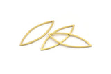 Brass Marquise Ring, 24 Raw Brass Marquise Ring, Connector, Charms (11x32x0.80mm) A3849