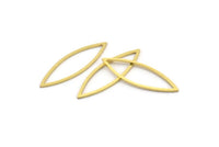 Brass Marquise Ring, 24 Raw Brass Marquise Ring, Connector, Charms (9x29x0.80mm) A3850