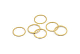 15mm Circle Connectors, 50 Raw Brass Circle Connectors (15x0.80mm) A3346