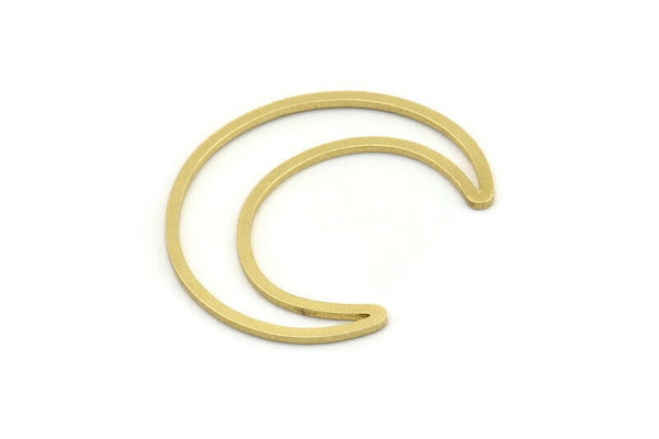 Pirinç Ay Tılsımı, 6 Ham Pirinç Hilal Şekilli Tılsım, Bağlantı Parçaları, Bulgular (36x10x1mm) A3306