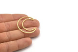 Pirinç Ay Tılsımı, 6 Ham Pirinç Hilal Şekilli Tılsım, Bağlantı Parçaları, Bulgular (36x10x1mm) A3306