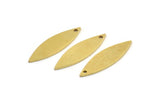 Brass Marquise Charm, 12 Raw Brass Marquise Charms With 1 Hole (27x8x1mm) A3864