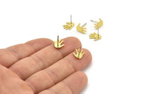 Pirinç El Küpesi, 12 Ham Pirinç El Küpesi (10x8x1mm) A3830