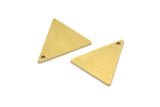 Brass Triangle Charm, 10 Raw Brass Triangle Charms With 1 Hole (19x18x1mm) A3442