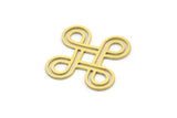 Brass Ethnic Charm, 12 Raw Brass Ethnic Motif Charms, Earring Charms (19x24x0.60mm) A3457