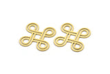 Brass Ethnic Charm, 12 Raw Brass Ethnic Motif Charms, Earring Charms (19x24x0.60mm) A3457