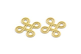Brass Ethnic Charm, 24 Raw Brass Ethnic Motif Charms, Earring Charms (16x20x0.60mm) A3456