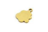 Brass Cloud Charm, 50 Raw Brass Cloud Shaped Charms With 1 Loop, Earring Charms (10x8x0.60mm) A3494